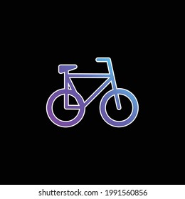 Bicycle blue gradient vector icon