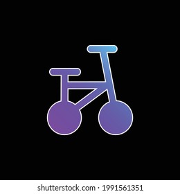 Icono del vector de gradiente azul de la bicicleta