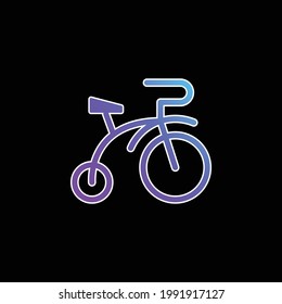 Bicycle blue gradient vector icon