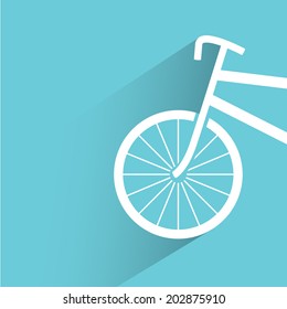 bicycle, blue shadow and flat theme