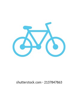 Bicycle blue vector simple icon