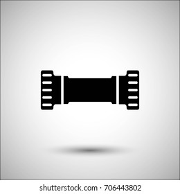 Bicycle bottom bracket. Vector icon. More Icon in set.