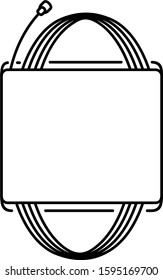Bicycle brake cable. Vector outline icon.