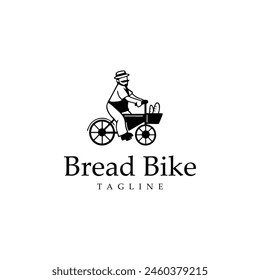 logo de Vector de pan de bicicleta. fondo blanco