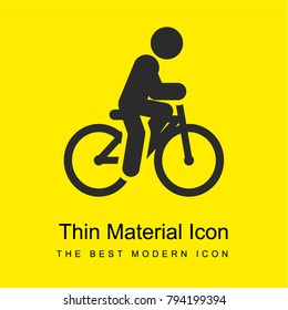 Bicycle bright yellow material minimal icon or logo design