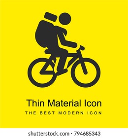 Bicycle bright yellow material minimal icon or logo design