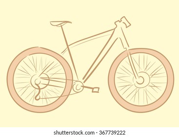 Bicycle brown silhouette