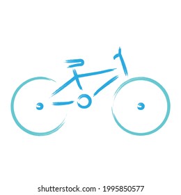 Bicycle brush strokes. Vector illustration.