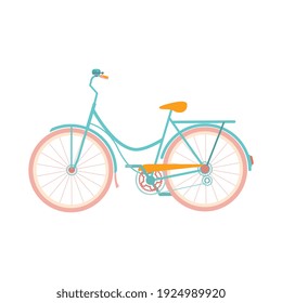 Bicycle business composition with flat cycling images isolated on blank background vector illustration