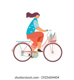 Composición del negocio de la bicicleta con imágenes de ciclo plano aisladas en ilustración vectorial de fondo en blanco