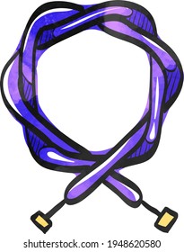 Icono del cable de bicicleta en el dibujo a color. Reparación de piezas mantenimiento transporte
