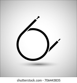 Bicycle cables. Vector icon. More Icon in set.