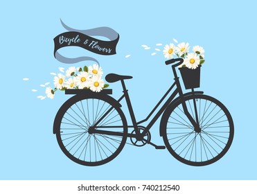 Bicycle with camomile