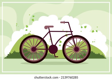 bicycle in the camp scene