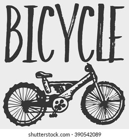 Bicycle card.Vector Illustration