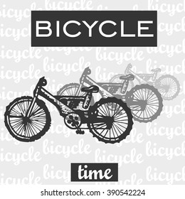 Bicycle card.Vector Illustration