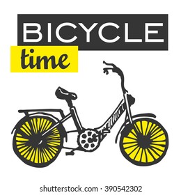 Bicycle card.Vector Illustration