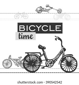 Bicycle card.Vector Illustration
