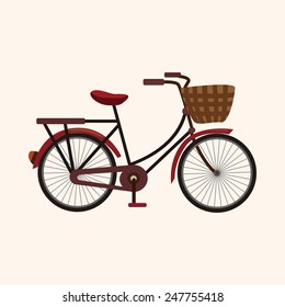 Bicycle cartoon design elements vector