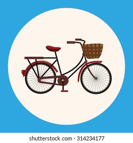 bicycle cartoon design elements vector