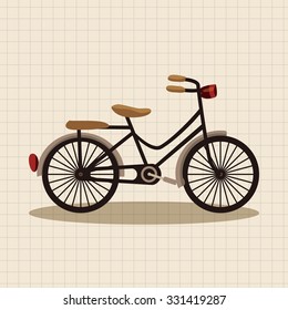 bicycle cartoon design elements vector