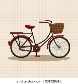 bicycle cartoon design elements vector