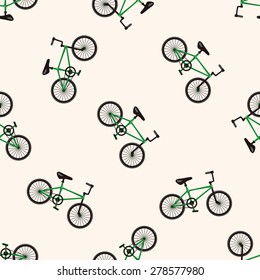 bicycle cartoon design, cartoon seamless pattern background