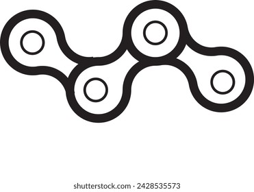 Bicycle Chain drawn with hand in illustration form