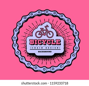 Bicycle chain in the form of a circle. 3D design