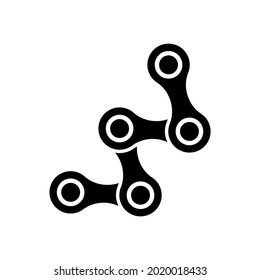 bicycle chain icon flat style