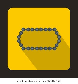 Bicycle chain icon, flat style