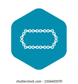 Bicycle chain icon in simple style isolated on white background