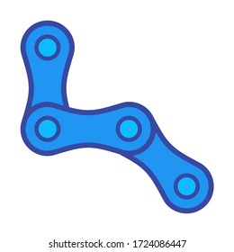 plantilla vectorial de icono de cadena de bicicleta