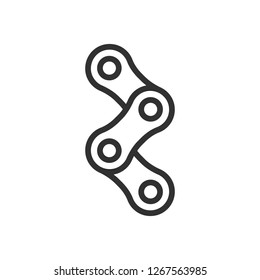 bicycle chain. linear icon. Line with editable stroke