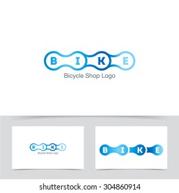 Bicycle Chain Links. Bike Club Corporate Branding Identity Vector Logo Template