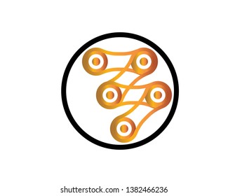 Bicycle chain links icon - Vector
