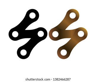 Bicycle chain links icon - Vector
