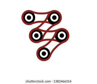 Bicycle chain links icon - Vector
