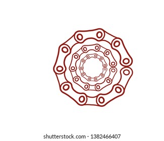 Bicycle chain links icon - Vector
