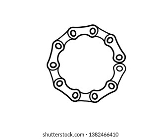 Bicycle chain links icon - Vector
