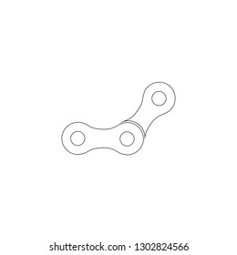 Bicycle chain links. simple flat vector icon illustration. outline line symbol - editable stroke