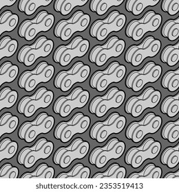 Bicycle chain pattern seamless. Vector background