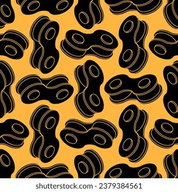 Bicycle chain pattern seamless. Vector background