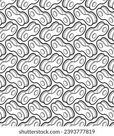 Bicycle chain pattern seamless. Vector background