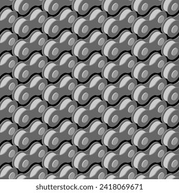 Bicycle chain pattern seamless. Vector background