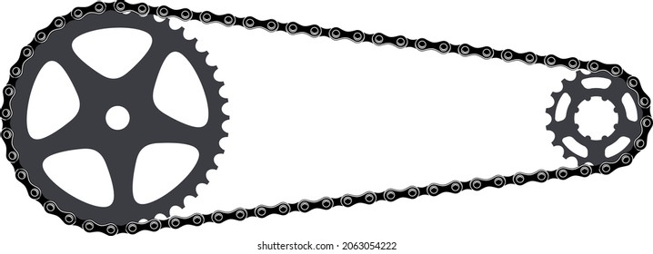 Bicycle chain seamless. Vector EPS-10