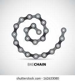 Bicycle chain in spiral - vector illustration