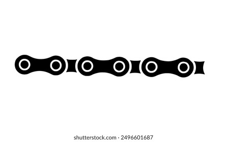Bicycle chain vector illustration on transparent background