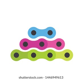 Bicycle chain vector isolated on white