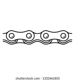 Bicycle Chain Vector Outline Icon Isolated Stock Vector (Royalty Free ...